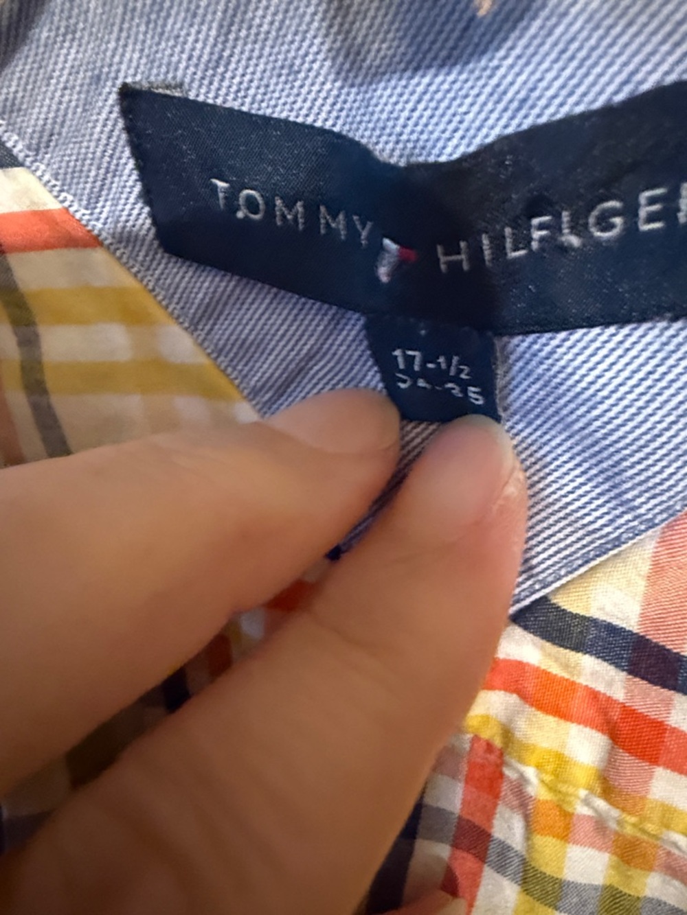 Tommy Hilfiger Yellow Plaid Button-Down Shirt - Picture 2 of 2